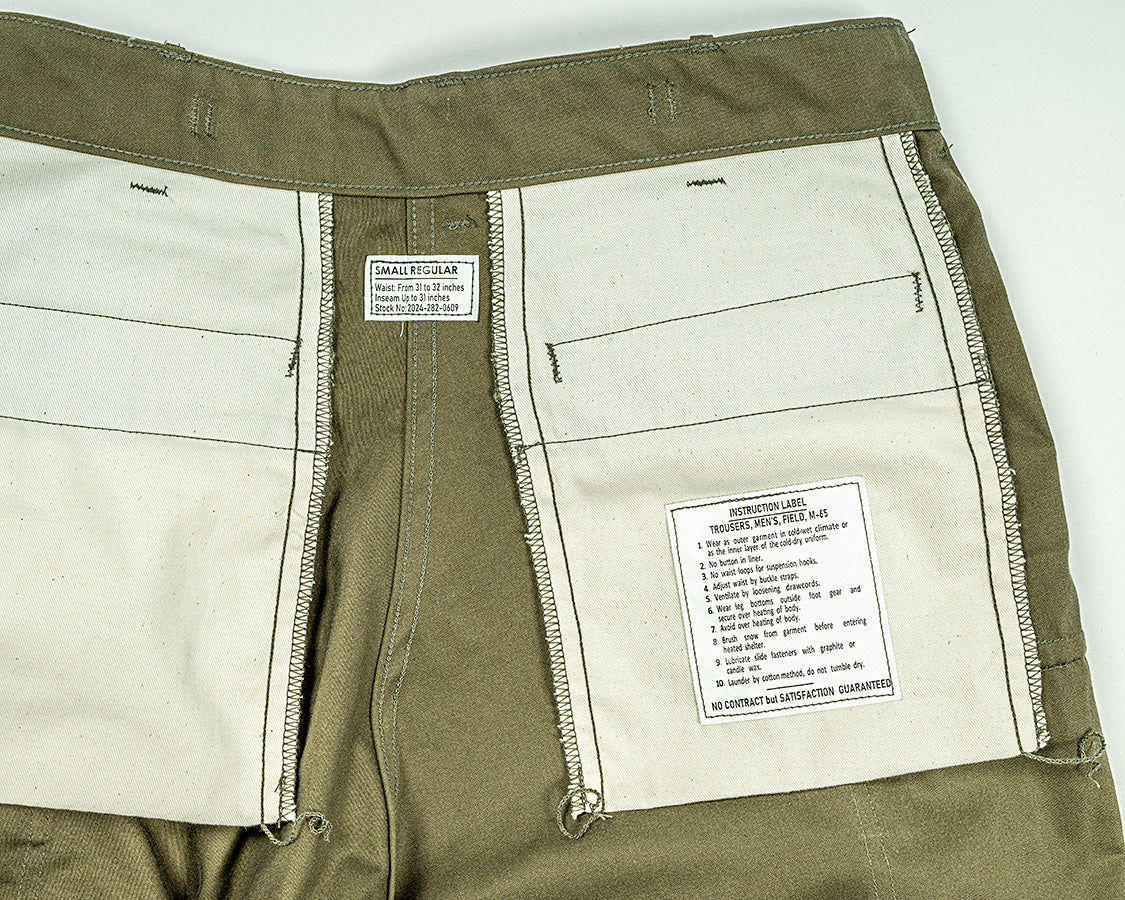 M65 Trousers, Cotton Nylon Sateen, OD