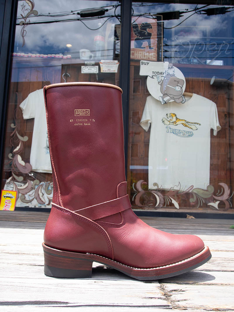 AB-01-ST STEERHIDE ENGINEER BOOTS -Bordeaux-