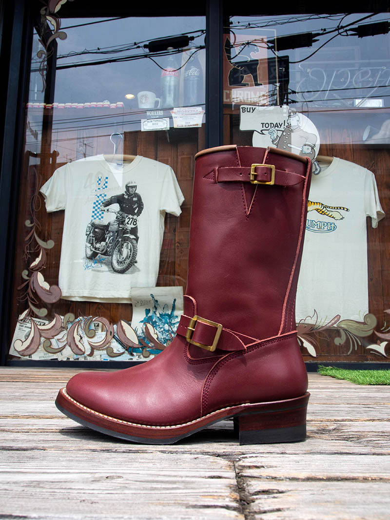 AB-01-ST STEERHIDE ENGINEER BOOTS -Bordeaux-