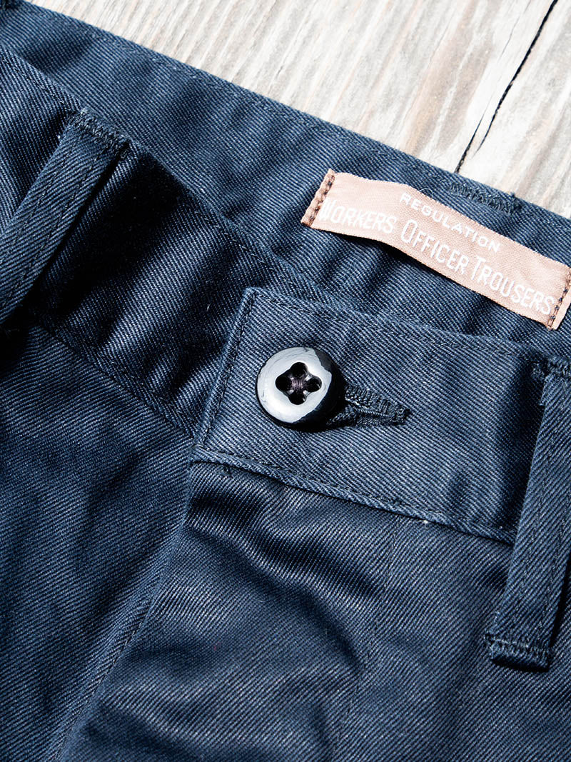 Officer Trousers, Regular Fit, Navy Chino