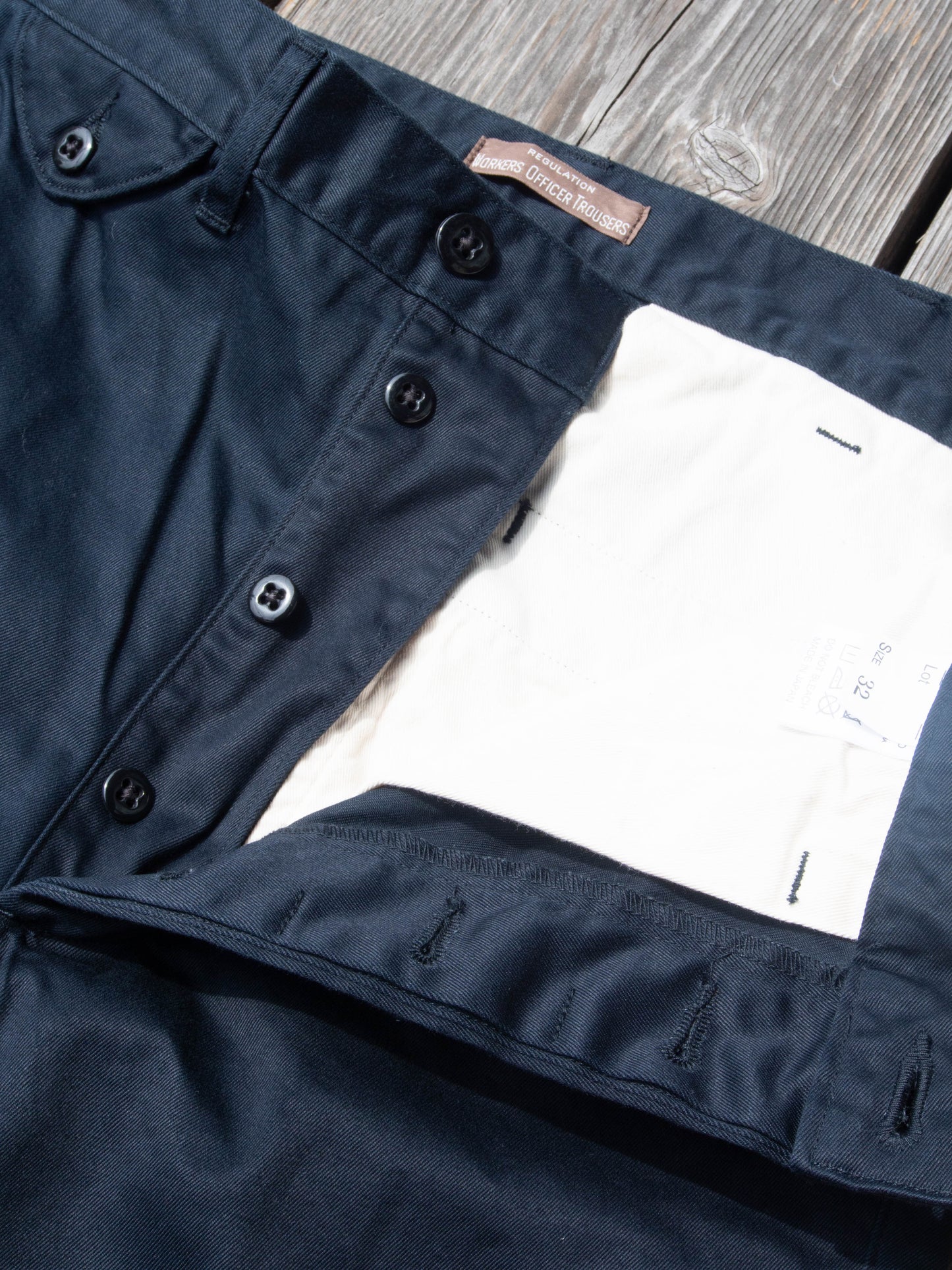 Officer Trousers, Regular Fit, Navy Chino