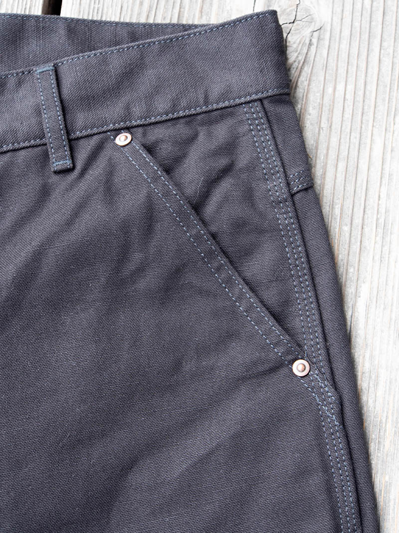 Cotton Duck Work Pants -Black-