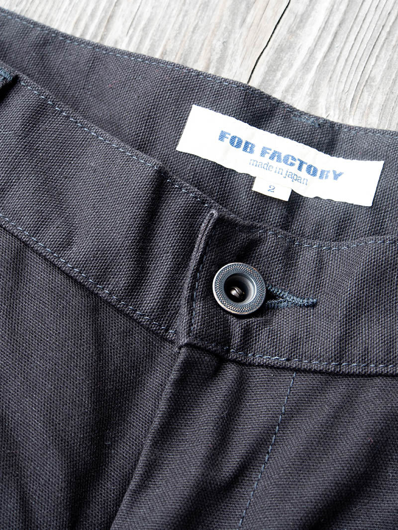 Cotton Duck Work Pants -Black-