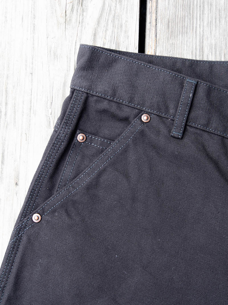 Cotton Duck Work Pants -Black-