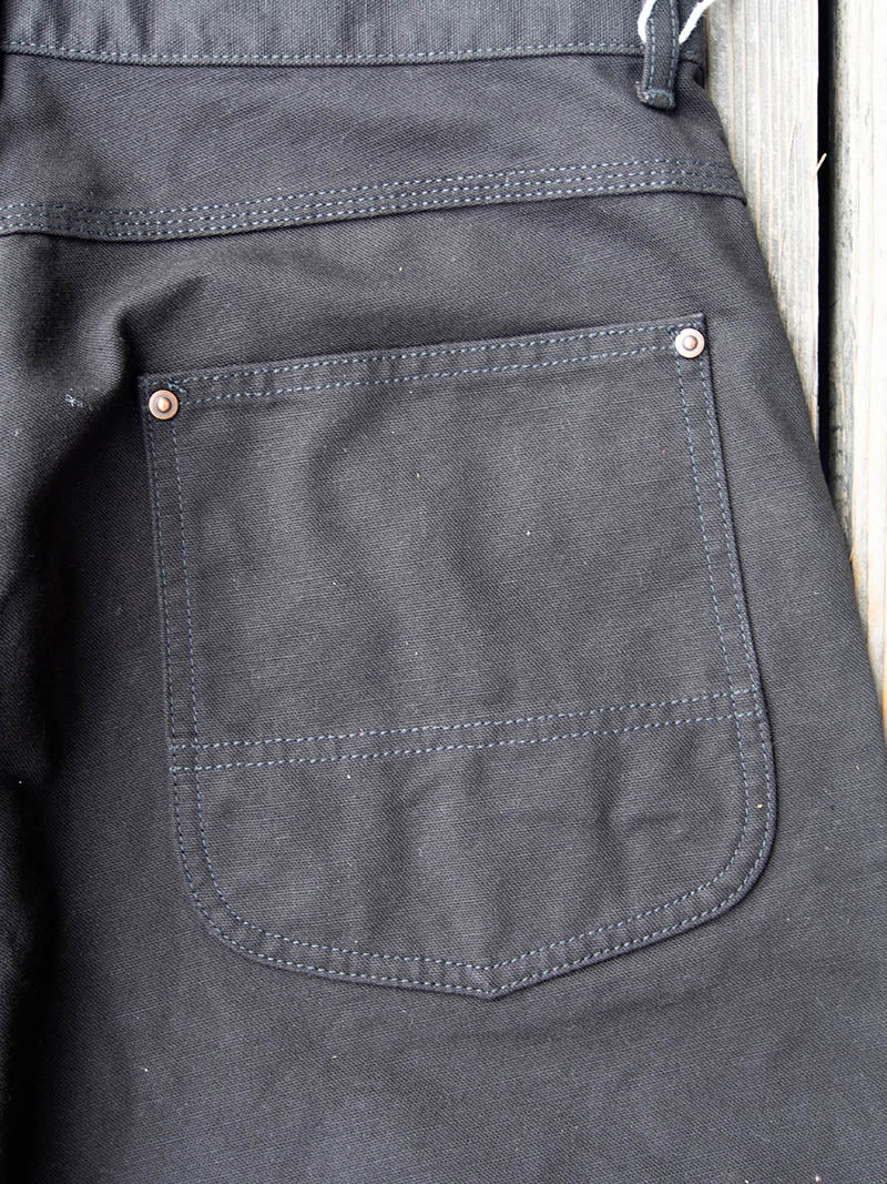 Cotton Duck Work Pants -Black-