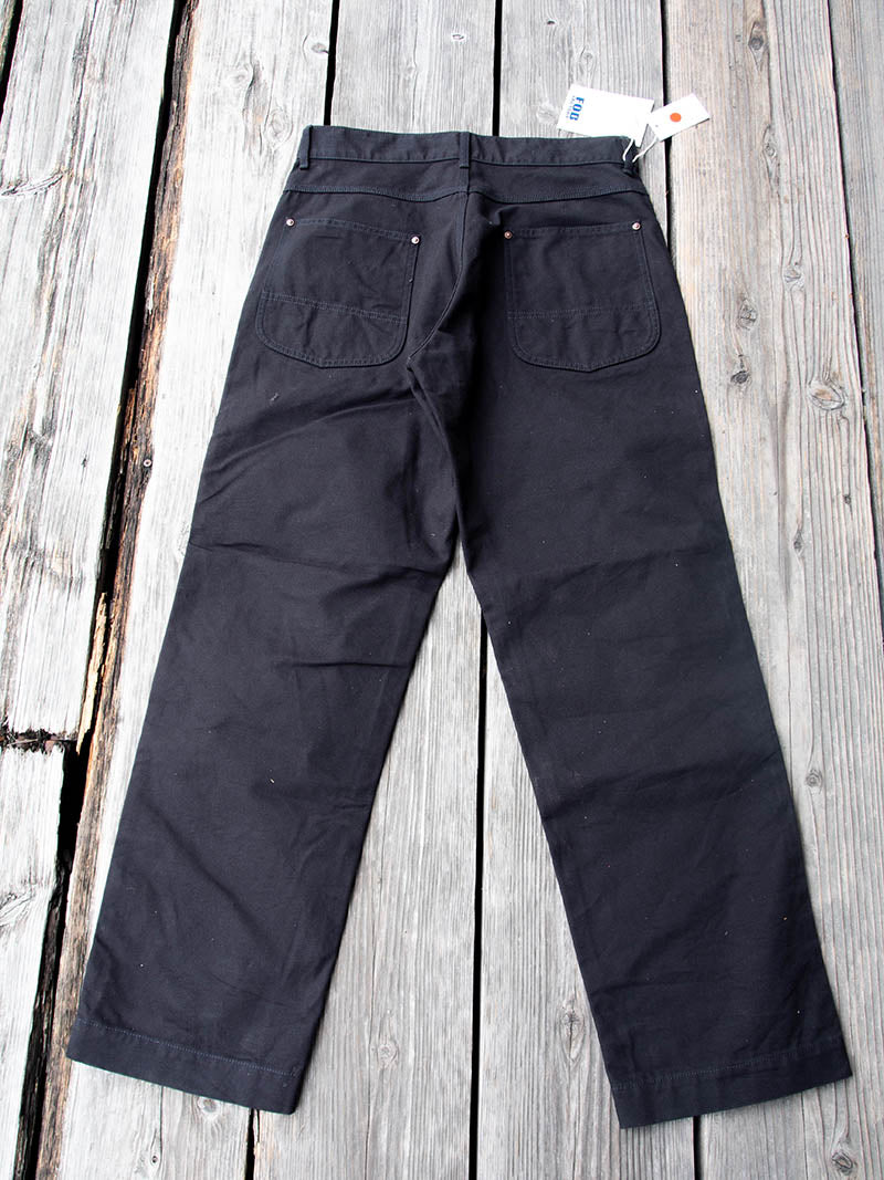 Cotton Duck Work Pants -Black-